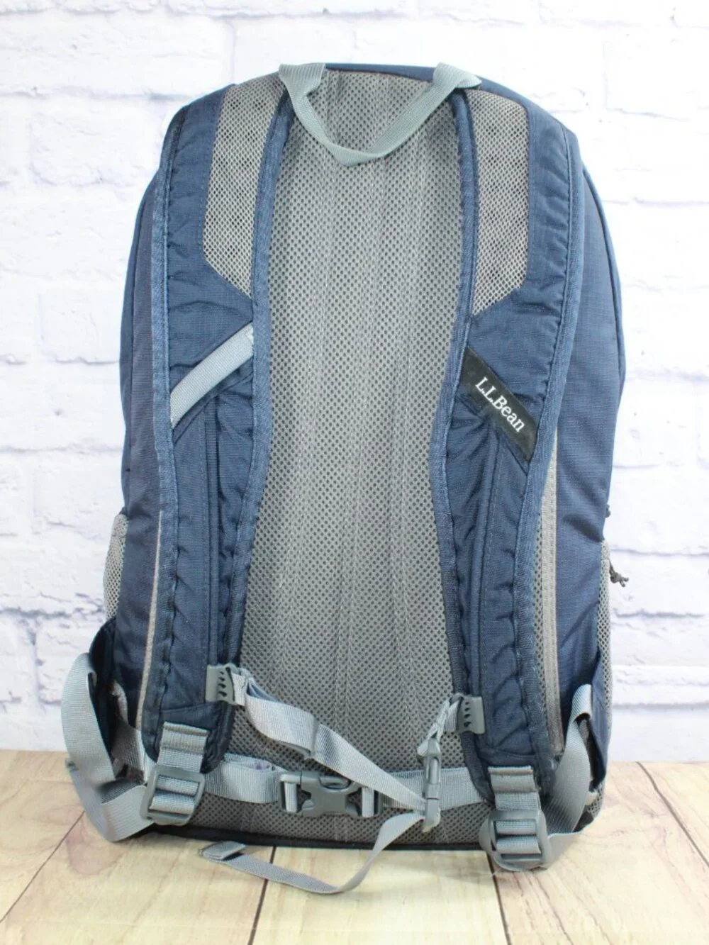 LL Bean Unisex Adult Comfort Carry Laptop School Hiking Backpack Navy Blue 30L